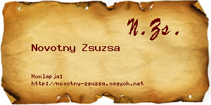 Novotny Zsuzsa névjegykártya